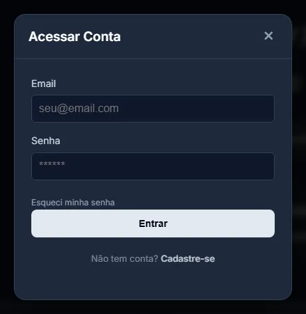 Tela de Cadastro