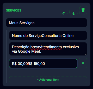 Módulo de Serviços