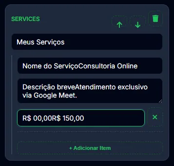 Módulo de Serviços